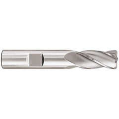 SGS - 5/8", 4 Flute, Single End, Solid Carbide, 0.03" Corner Radius End Mill - 3-1/2" OAL, 30° Helix, Right Hand Flute, 1-1/4" LOC, Right Hand Cut - Eagle Tool & Supply