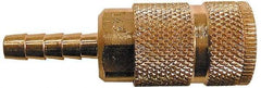 Coilhose Pneumatics - Hose Barb Industrial Pneumatic Hose Coupler - Brass, 3/8" Body Diam, 3/8" Hose ID - Eagle Tool & Supply