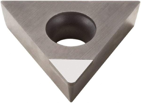 Seco - TCMW32.51 L1 Grade PCD20 Polycrystalline Diamond (PCD) Turning Insert - 60° Triangle, 3/8" Inscr Circle, 5/32" Thick, 1/64" Corner Radius - Eagle Tool & Supply