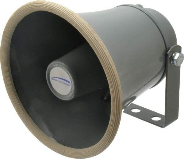 Speco - 15 Max Watt, 6 Inch Diameter, Round Aluminum Standard Horn and Speaker - Weather and Waterproof, 6 Inch Deep - Eagle Tool & Supply