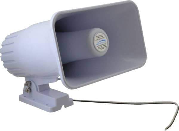 Speco - 30 Max Watt, Rectangular Plastic Standard Horn and Speaker - Weather and Waterproof, 9 Inch Deep - Eagle Tool & Supply