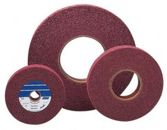 Norton - 6" Diam, 1" Face Width, 1" Center Hole, Medium Grade, Aluminum Oxide Deburring Wheel - Convolute, Medium Density 6 Grade, 6,000 RPM - Eagle Tool & Supply