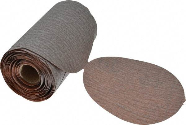 Norton - 5" Diam, 180 Grit Aluminum Oxide Adhesive PSA Disc - Fine Grade, Natural, B Weighted Backing, Flexible - Eagle Tool & Supply