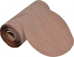Norton - 6" Diam, 400 Grit Aluminum Oxide Adhesive PSA Disc - Super Fine Grade, Natural, B Weighted Backing, Flexible - Eagle Tool & Supply