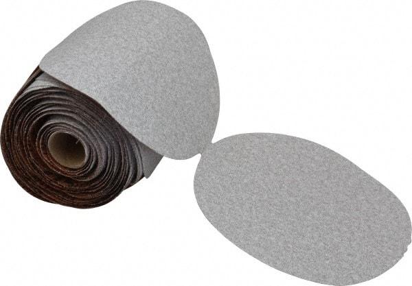 Norton - 6" Diam, 80 Grit Aluminum Oxide Adhesive PSA Disc - Coarse Grade, Natural, B Weighted Backing, Flexible - Eagle Tool & Supply