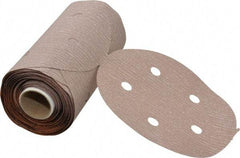 Norton - 5" Diam, 320 Grit Aluminum Oxide Adhesive PSA Disc - Very Fine Grade, Natural, B Weighted Backing, Flexible - Eagle Tool & Supply
