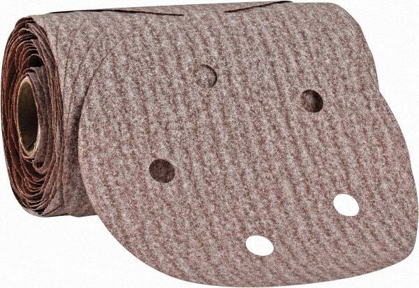 Norton - 5" Diam, 150 Grit Aluminum Oxide Adhesive PSA Disc - Medium Grade, Natural, B Weighted Backing, Flexible - Eagle Tool & Supply