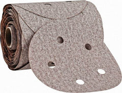 Norton - 5" Diam, 100 Grit Aluminum Oxide Adhesive PSA Disc - Medium Grade, Natural, B Weighted Backing, Flexible - Eagle Tool & Supply