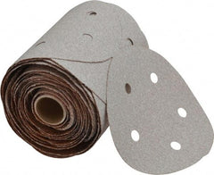 Norton - 5" Diam, 80 Grit Aluminum Oxide Adhesive PSA Disc - Coarse Grade, Natural, B Weighted Backing, Flexible - Eagle Tool & Supply