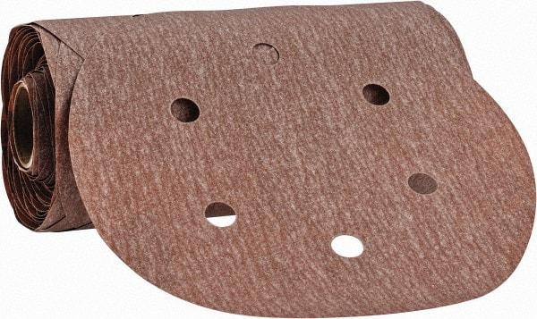 Norton - 6" Diam, 320 Grit Aluminum Oxide Adhesive PSA Disc - Very Fine Grade, Natural, B Weighted Backing, Flexible - Eagle Tool & Supply
