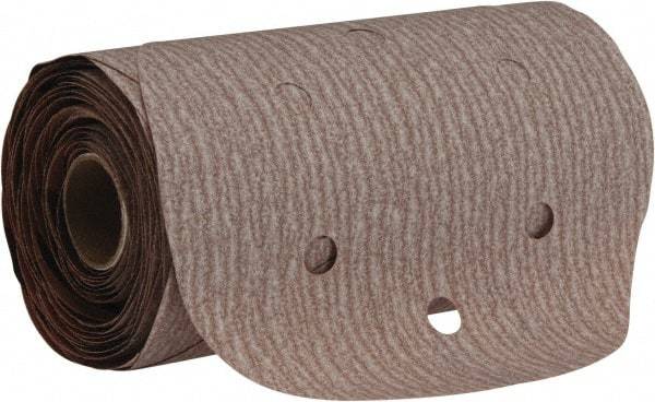 Norton - 6" Diam, 220 Grit Aluminum Oxide Adhesive PSA Disc - Fine Grade, Natural, B Weighted Backing, Flexible - Eagle Tool & Supply