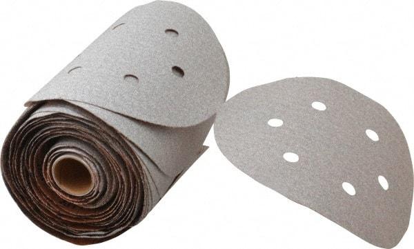Norton - 6" Diam, 80 Grit Aluminum Oxide Adhesive PSA Disc - Coarse Grade, Natural, B Weighted Backing, Flexible - Eagle Tool & Supply