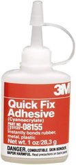 3M - 1 oz Bottle Clear Quick Fix Adhesive - 1 OZ BOTTLE CLEAR 3M QUICK FIX ADHESIVE - Eagle Tool & Supply