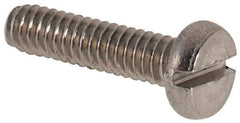 Value Collection - M2x0.40 Metric Coarse, 8mm Length Under Head Slotted Drive Machine Screw - Fillister Head, Grade 316 & A4 Stainless Steel, Uncoated, Without Washer - Eagle Tool & Supply