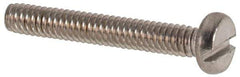 Value Collection - M2x0.40 Metric Coarse, 14mm Length Under Head Slotted Drive Machine Screw - Fillister Head, Grade 316 & A4 Stainless Steel, Uncoated, Without Washer - Eagle Tool & Supply