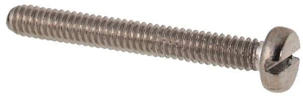 Value Collection - M2x0.40 Metric Coarse, 16mm Length Under Head Slotted Drive Machine Screw - Fillister Head, Grade 316 & A4 Stainless Steel, Uncoated, Without Washer - Eagle Tool & Supply