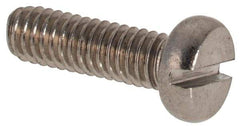 Value Collection - M2.5x0.45 Metric Coarse, 8mm Length Under Head Slotted Drive Machine Screw - Fillister Head, Grade 316 & A4 Stainless Steel, Uncoated, Without Washer - Eagle Tool & Supply