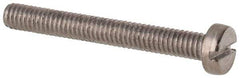 Value Collection - M2.5x0.45 Metric Coarse, 20mm Length Under Head Slotted Drive Machine Screw - Fillister Head, Grade 316 & A4 Stainless Steel, Uncoated, Without Washer - Eagle Tool & Supply