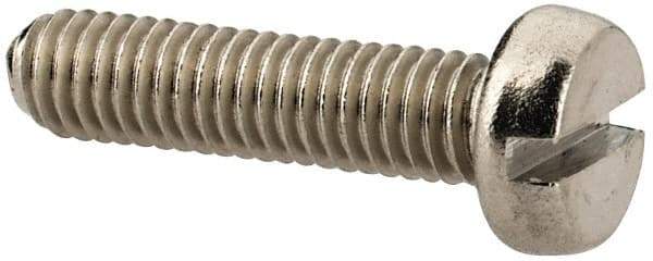 Value Collection - M3x0.50 Metric Coarse, 12mm Length Under Head Slotted Drive Machine Screw - Fillister Head, Grade 316 & A4 Stainless Steel, Uncoated, Without Washer - Eagle Tool & Supply