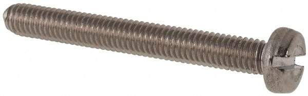 Value Collection - M3x0.50 Metric Coarse, 25mm Length Under Head Slotted Drive Machine Screw - Fillister Head, Grade 316 & A4 Stainless Steel, Uncoated, Without Washer - Eagle Tool & Supply