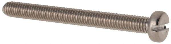Value Collection - M3x0.50 Metric Coarse, 30mm Length Under Head Slotted Drive Machine Screw - Fillister Head, Grade 316 & A4 Stainless Steel, Uncoated, Without Washer - Eagle Tool & Supply