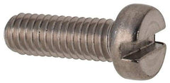 Value Collection - M4x0.70 Metric Coarse, 12mm Length Under Head Slotted Drive Machine Screw - Fillister Head, Grade 316 & A4 Stainless Steel, Uncoated, Without Washer - Eagle Tool & Supply