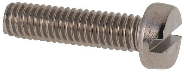 Value Collection - M4x0.70 Metric Coarse, 16mm Length Under Head Slotted Drive Machine Screw - Fillister Head, Grade 316 & A4 Stainless Steel, Uncoated, Without Washer - Eagle Tool & Supply