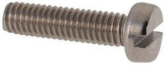 Value Collection - M4x0.70 Metric Coarse, 16mm Length Under Head Slotted Drive Machine Screw - Fillister Head, Grade 316 & A4 Stainless Steel, Uncoated, Without Washer - Eagle Tool & Supply