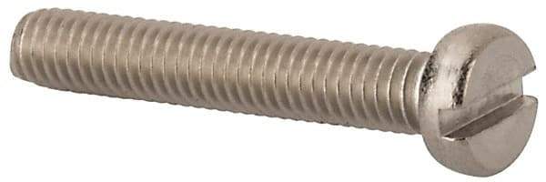 Value Collection - M4x0.70 Metric Coarse, 25mm Length Under Head Slotted Drive Machine Screw - Fillister Head, Grade 316 & A4 Stainless Steel, Uncoated, Without Washer - Eagle Tool & Supply