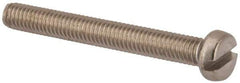 Value Collection - M4x0.70 Metric Coarse, 35mm Length Under Head Slotted Drive Machine Screw - Fillister Head, Grade 316 & A4 Stainless Steel, Uncoated, Without Washer - Eagle Tool & Supply