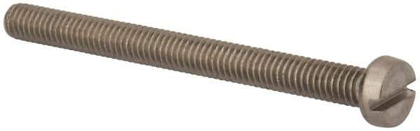 Value Collection - M4x0.70 Metric Coarse, 45mm Length Under Head Slotted Drive Machine Screw - Fillister Head, Grade 316 & A4 Stainless Steel, Uncoated, Without Washer - Eagle Tool & Supply