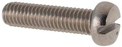 Value Collection - M5x0.80 Metric Coarse, 20mm Length Under Head Slotted Drive Machine Screw - Fillister Head, Grade 316 & A4 Stainless Steel, Uncoated, Without Washer - Eagle Tool & Supply