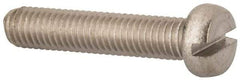 Value Collection - M5x0.80 Metric Coarse, 25mm Length Under Head Slotted Drive Machine Screw - Fillister Head, Grade 316 & A4 Stainless Steel, Uncoated, Without Washer - Eagle Tool & Supply