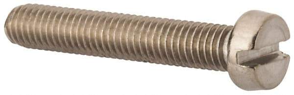 Value Collection - M5x0.80 Metric Coarse, 30mm Length Under Head Slotted Drive Machine Screw - Fillister Head, Grade 316 & A4 Stainless Steel, Uncoated, Without Washer - Eagle Tool & Supply