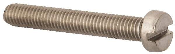 Value Collection - M5x0.80 Metric Coarse, 35mm Length Under Head Slotted Drive Machine Screw - Fillister Head, Grade 316 & A4 Stainless Steel, Uncoated, Without Washer - Eagle Tool & Supply