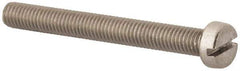 Value Collection - M5x0.80 Metric Coarse, 45mm Length Under Head Slotted Drive Machine Screw - Fillister Head, Grade 316 & A4 Stainless Steel, Uncoated, Without Washer - Eagle Tool & Supply