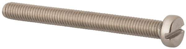 Value Collection - M5x0.80 Metric Coarse, 50mm Length Under Head Slotted Drive Machine Screw - Fillister Head, Grade 316 & A4 Stainless Steel, Uncoated, Without Washer - Eagle Tool & Supply