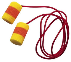 3M - Disposable, Corded, 30 dB, Barrel Earplugs - Yellow, 200 Pairs - Eagle Tool & Supply