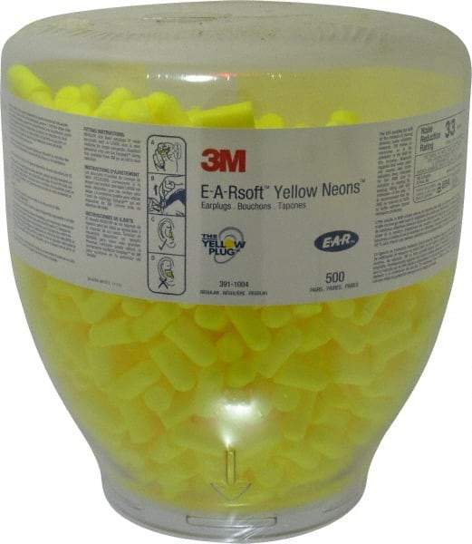 3M - One Touch Disposable Earplug Refill with 33 dB Earplugs - Yellow Earplugs, 500 Pairs - Eagle Tool & Supply