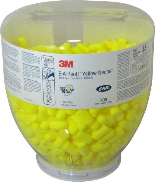 3M - One Touch Disposable Earplug Refill with 33 dB Earplugs - Yellow Earplugs, 400 Pairs - Eagle Tool & Supply