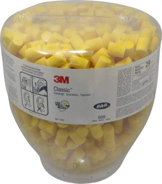 3M - One Touch Disposable Earplug Refill with 29 dB Earplugs - Yellow Earplugs, 500 Pairs - Eagle Tool & Supply
