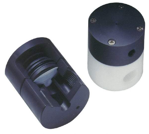 Plast-O-Matic - 1/2" Pipe, 100 Max psi, Diaphragm Valve - Female NPT End Connection, PVC - Eagle Tool & Supply
