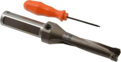 Kennametal - 3-1/4" Max Drill Depth, 4xD, 13/16" Diam, Indexable Insert Drill - 2 Inserts, 1" Shank Diam, Straight Shank - Eagle Tool & Supply