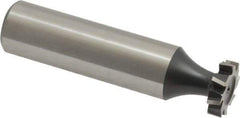 Interstate - 1/2" Diam x 1/8" Face Width, Cobalt, 8 Teeth, Shank Connection Woodruff Keyseat Cutter - Uncoated, 2-1/8" OAL x 1/2" Shank, Staggered Teeth, ANSI 404, Old Standard 3 - Eagle Tool & Supply