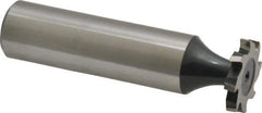 Interstate - 5/8" Diam x 3/32" Face Width, High Speed Steel, 8 Teeth, Shank Connection Woodruff Keyseat Cutter - Uncoated, 2-3/32" OAL x 1/2" Shank, Staggered Teeth, ANSI 305, Old Standard 4 - Eagle Tool & Supply