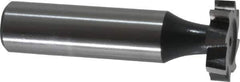 Interstate - 3/4" Diam x 3/16" Face Width, High Speed Steel, 10 Teeth, Shank Connection Woodruff Keyseat Cutter - Uncoated, 2-3/16" OAL x 1/2" Shank, Staggered Teeth, ANSI 606, Old Standard 9 - Eagle Tool & Supply