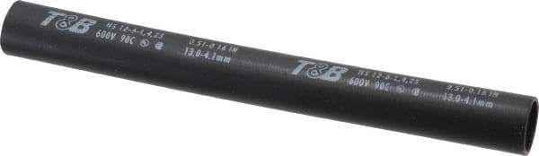 Thomas & Betts - 6" Long, 3:1, Polyolefin Heat Shrink Electrical Tubing - Black - Eagle Tool & Supply