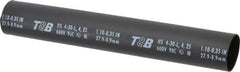 Thomas & Betts - 9" Long, 3:1, Polyolefin Heat Shrink Electrical Tubing - Black - Eagle Tool & Supply