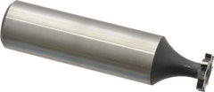 Interstate - 3/8" Diam x 1/16" Face Width, High Speed Steel, 6 Teeth, Shank Connection Woodruff Keyseat Cutter - Uncoated, 2-1/16" OAL x 1/2" Shank, Staggered Teeth, ANSI 203, Old Standard 211 - Eagle Tool & Supply