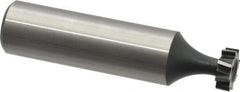 Interstate - 3/8" Diam x 1/8" Face Width, High Speed Steel, 6 Teeth, Shank Connection Woodruff Keyseat Cutter - Uncoated, 2-1/8" OAL x 1/2" Shank, Staggered Teeth, ANSI 403, Old Standard 213 - Eagle Tool & Supply